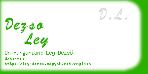 dezso ley business card
